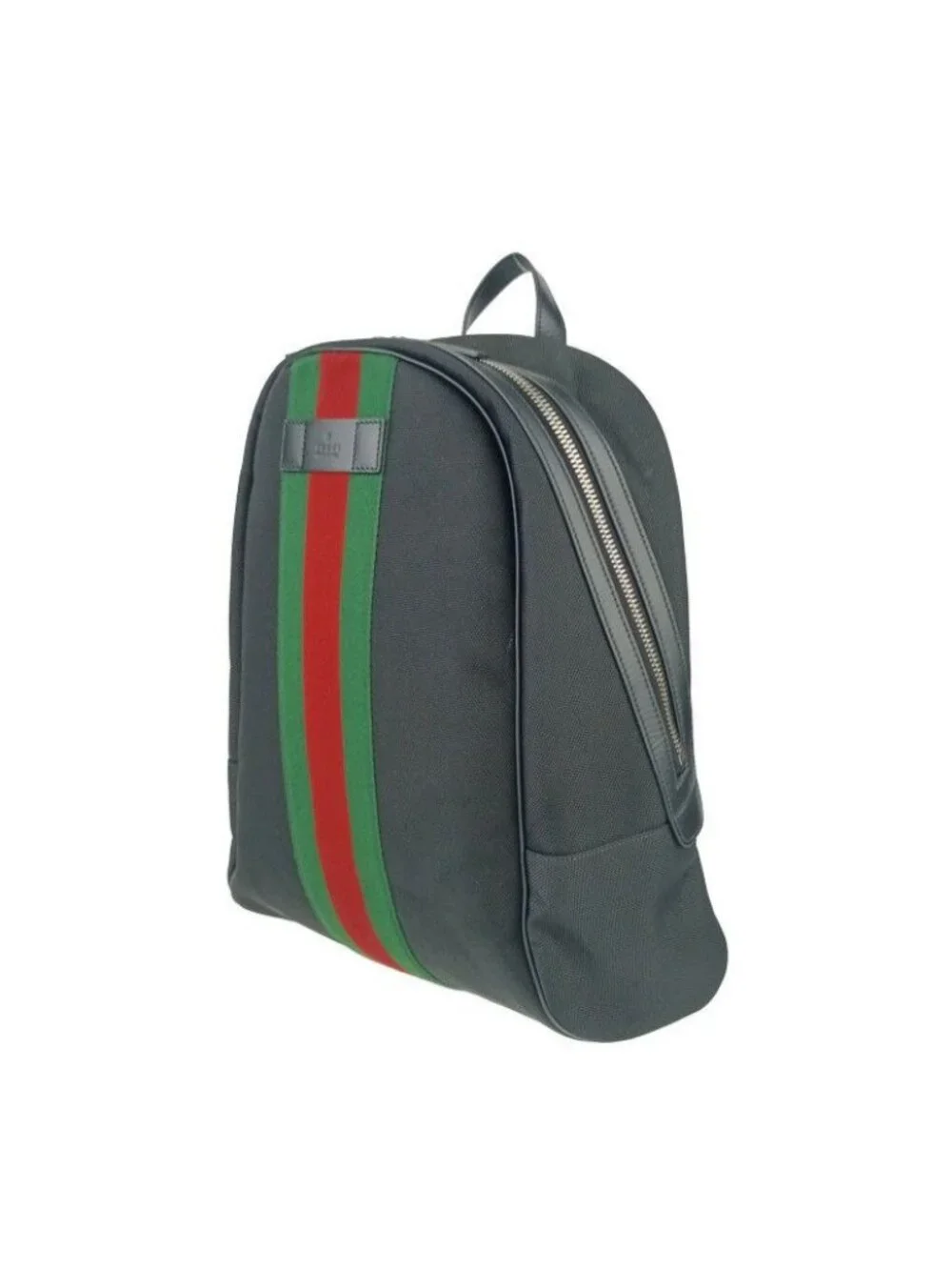 Gucci Backpack Sherry Line Black Silver Hardware Canvas - Picture 2 of 9